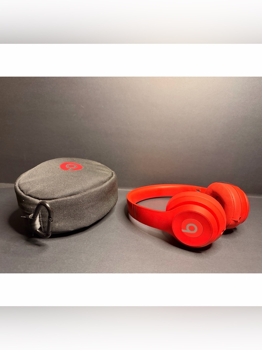 Beats Solo3 Wireless Headphones Red Orange w/ Carrying Case
